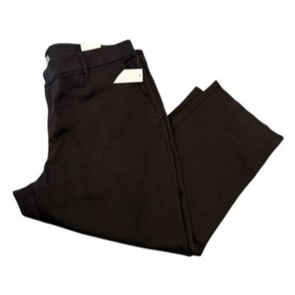 Coldwater Creek Brown Size 18 Natural Fit Cotton Capris Cropped Pants *T1